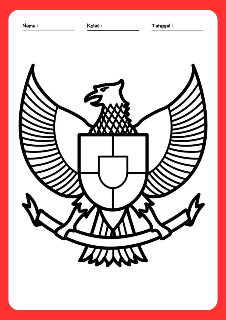 Gambar Mewarnai Garuda Pancasila